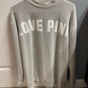 Pink mock neck sweatshirt